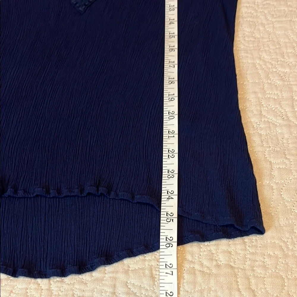 CM Callie Mac Women’s Size Small Blue Relaxed Embellished 3/4 Sleeve Blouse - Picture 8 of 9